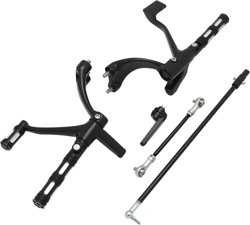 FENGREN Motorcycle Forward Controls Complete Kit Pegs Levers Linkages for Harley 2014-2022 Sportster XL 883 1200 Forty Eight XL883/C/N/L/R, XL1200C/R/L/N/X(Black) - Image 2